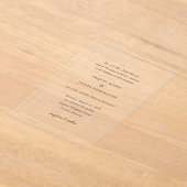 Raquel Klassieke Elegante Bruiloft Acryl Uitnodigingen (Laagn)