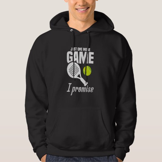 Raquet Ball Lover One Game Tournament Player Padel Hoodie (Voorkant)