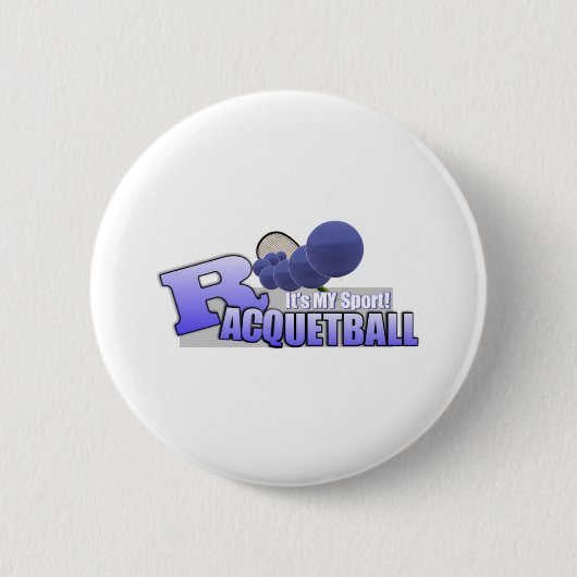 Raquetball mijn sport! ronde button 5,7 cm (Voorkant)