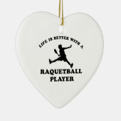 Raquetball Vector design Keramisch Ornament (Rechts)