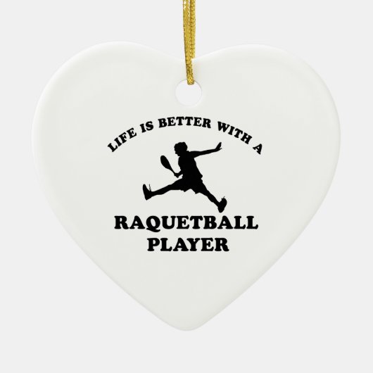 Raquetball Vector design Keramisch Ornament (Voorkant)