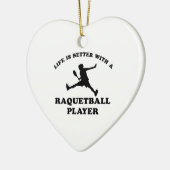 Raquetball Vector design Keramisch Ornament (Links)