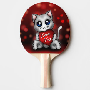 Raquette De Ping Pong Le chaton houdt van je Tafeltennisbatje