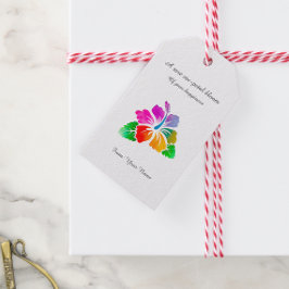 Rare 6-Petal Hibiscus-Colorful Hawaiian Good Luck Cadeaulabel