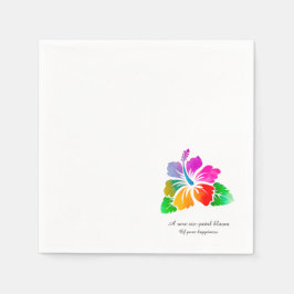 Rare 6-Petal Hibiscus-Colorful Hawaiian Good Luck Servet