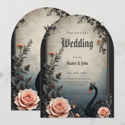 Rare as a black swan, timeless as true love.  kaart (Voorkant / Achterkant)