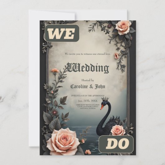 Rare as a black swan, timeless as true love.  kaart (Voorkant)