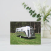  Rare AS Flying Cloud 1957 Travel Trailer Feestdagenkaart (Staand voorkant)