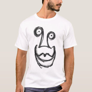 Rare bizarre onnozele gezicht t-shirt