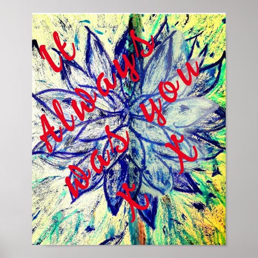Rare Blue Dahlia Flower Poster (Voorkant)