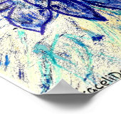 Rare Blue Dahlia Flower Poster (Hoek)