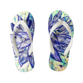 Rare Blue Dalhia Kinder Teenslippers (Voetbed)