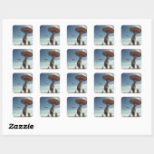 Rare buitenaardse planeet vierkante sticker (Vel)