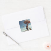Rare buitenaardse planeet vierkante sticker (Envelop)