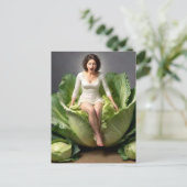 Rare Cabbage Lady Briefkaart (Staand voorkant)