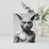 Rare Cat Guy Briefkaart (Staand voorkant)