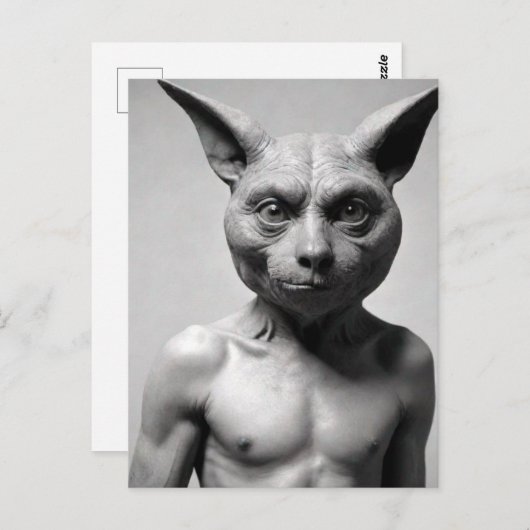 Rare Cat Guy Briefkaart (Voorkant / Achterkant)