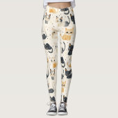 Rare Cats Pattern Leggings (Voorkant)
