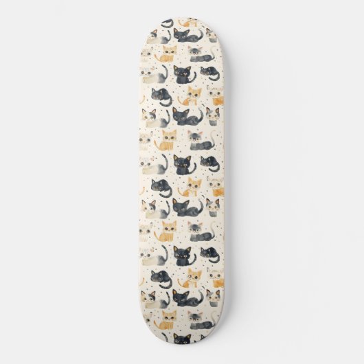 Rare Cats Pattern Persoonlijk Skateboard (Voorkant)