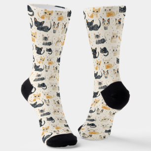 Rare Cats Pattern Sokken