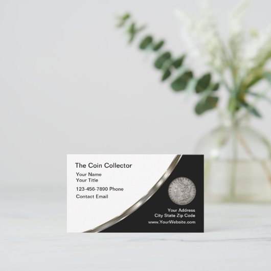Rare Coin Dealer Numismatic Visitekaartje (Staand voorkant)