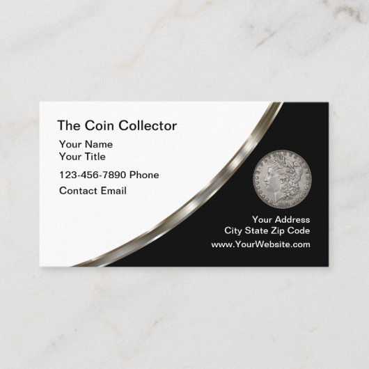 Rare Coin Dealer Numismatic Visitekaartje (Voorkant)