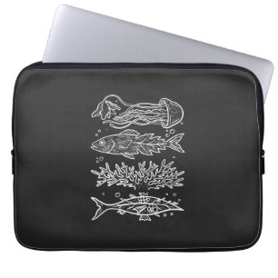 Rare Diepzee Vissen Laptop Sleeve