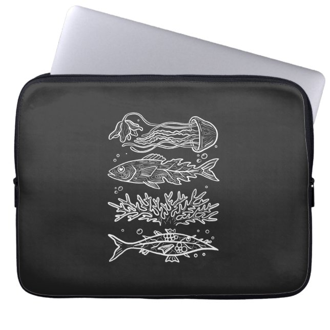Rare Diepzee Vissen Laptop Sleeve (Voorkant)