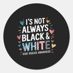 Rare Disease Awareness Day Zebra Warrior Support R Ronde Sticker