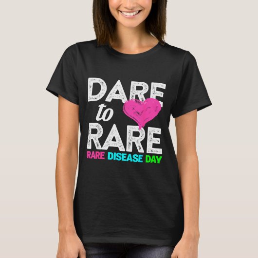 Rare Disease Awareness Shirt - Dare To Rare Diseas (Voorkant)