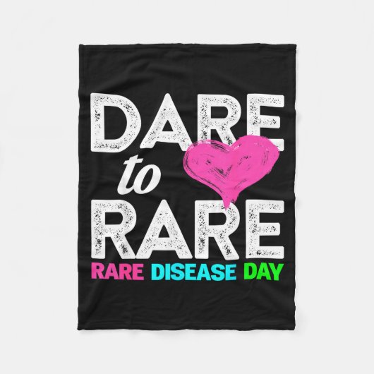 Rare Disease Awareness Shirt - Dare To Rare Diseas Fleece Deken (Voorkant)