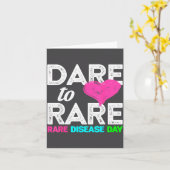 Rare Disease Awareness Shirt - Dare To Rare Diseas Kaart (Gele Bloem)