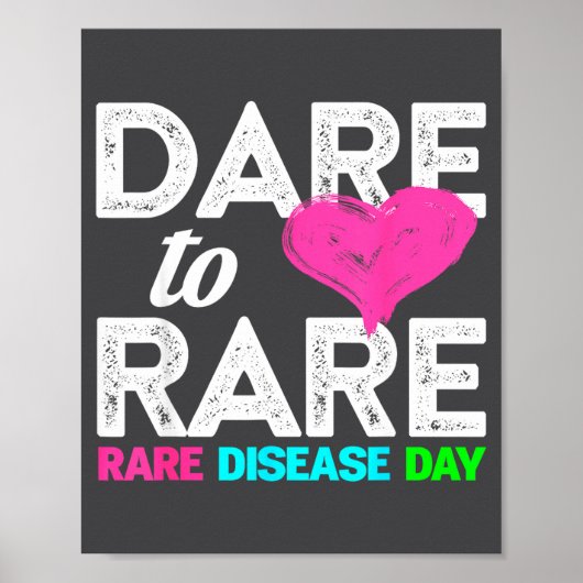 Rare Disease Awareness Shirt - Dare To Rare Diseas Poster (Voorkant)