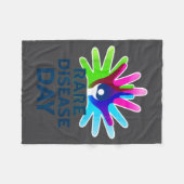 Rare Disease Awareness Shirt - Rare Disease Day 20 Fleece Deken (Voorkant (Horizontaal))
