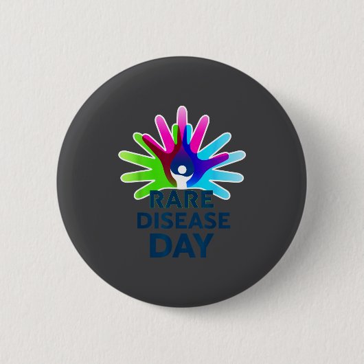 Rare Disease Awareness Shirt - Rare Disease Day 20 Ronde Button 5,7 Cm (Voorkant)