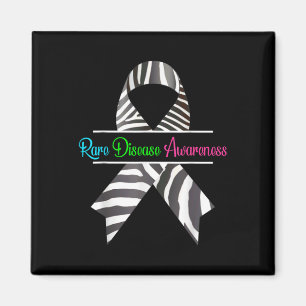 Rare Disease Awareness Shirt - Zebra Rare Disease Magneet