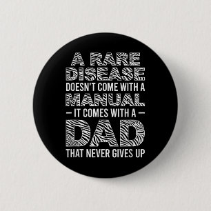 Rare Disease Warrior Dad Rare Disease Awareness Fa Ronde Button 5,7 Cm