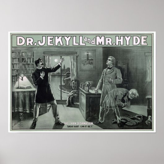 Rare Dr. Jekyll and Mr Hyde Transformation Poster (Voorkant)