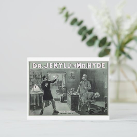 Rare Dr. Jekyll en de heer Hyde Transformation Pos Briefkaart (Staand voorkant)
