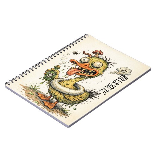 Rare duck drinkt vreemde drank notitieboek (Linkerzijde)