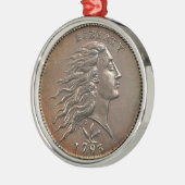 Rare Early American Penny Metal Ornament (Links)