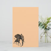 Rare Elefant Giraffe Hybride Briefpapier (Staand voorkant)