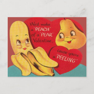 Rare Grappige Banaan Peer Aantrekkelijke Schil Val Feestdagenkaart