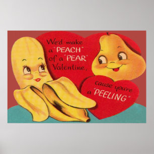 Rare Grappige Banaan Peer Aantrekkelijke Schil Val Poster