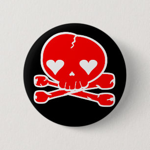 Rare Griezige Schedel Kawaii Stijl Ronde Button 5,7 Cm