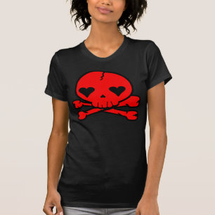 Rare Griezige Schedel Kawaii Stijl T-shirt