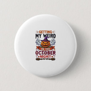 Rare Halloween Pompoen Geesten Heksenhoed_1 Ronde Button 5,7 Cm