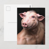 Rare Human Pig Hybrid Briefkaart (Voorkant / Achterkant)