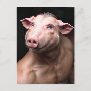 Rare Human Pig Hybrid Briefkaart