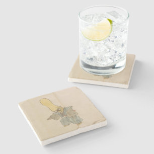 Rare Japans oud zwaardvechteryokai Stenen Onderzetter